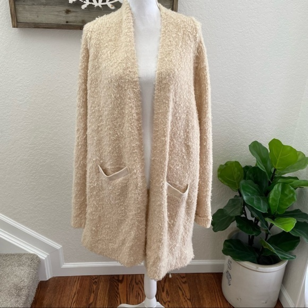 Free People wool blend oversized once in a lifetime cardigan color tea L‎ NWT